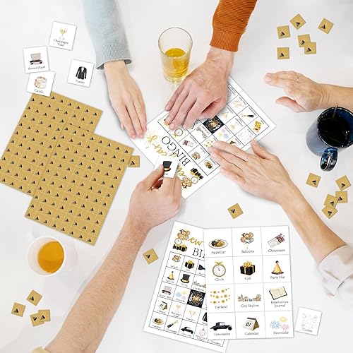 Miniatura 3 de Ziyouza Bingo de Año Nuevo  Juegos de bingo de Año Nuevo, Año Nuevo, Bingo de Fiesta de Invierno de Año Nuevo, Juegos de Bingo para 24 Jugadores