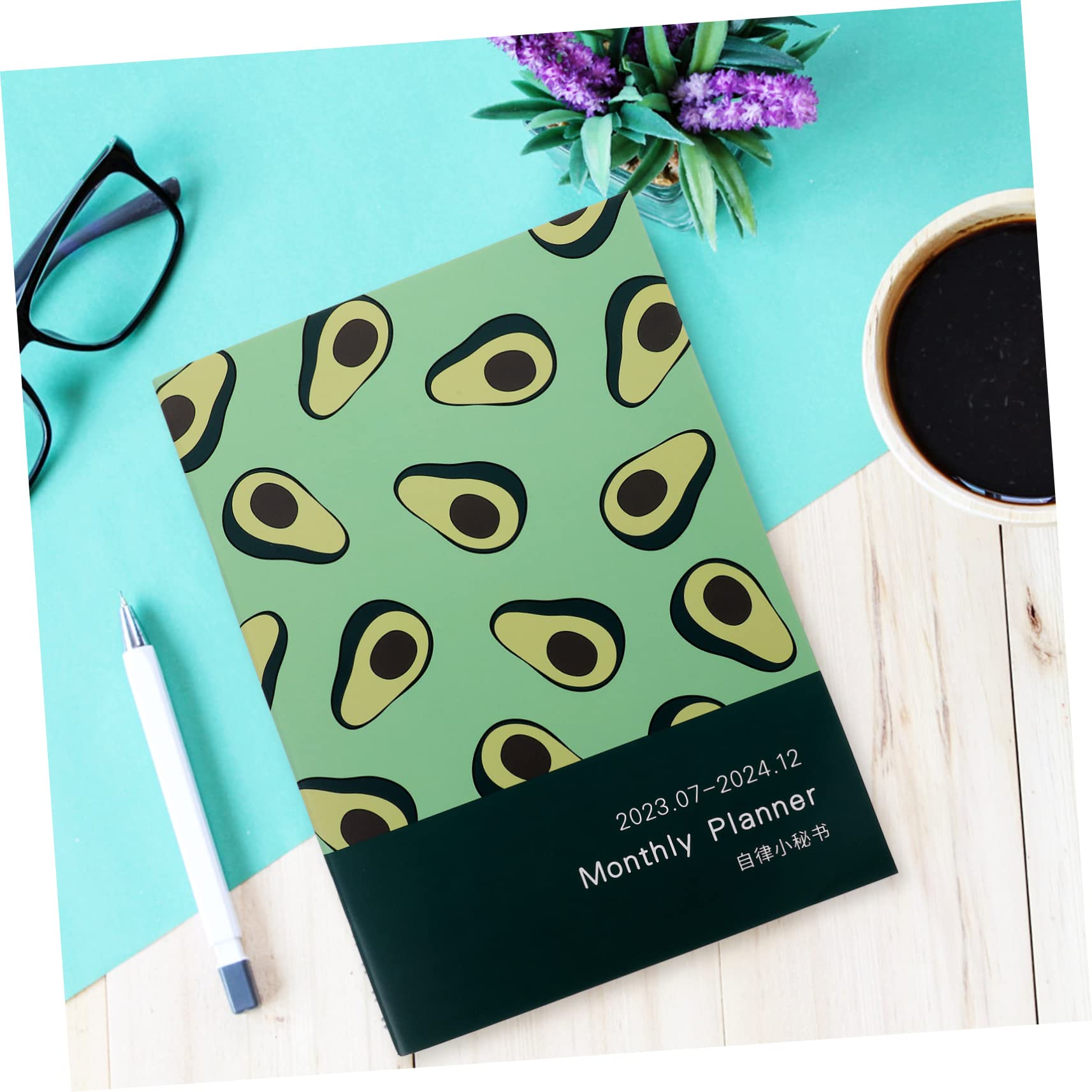 SEWACC 4stücke Multi-function Notizbuch Planer Für Büro Und Schule Monate Kalender Selbstdisziplin Und Effizienz Für Schüler Lehrer Und Berufstätige Mit Praktischen Notizseiten