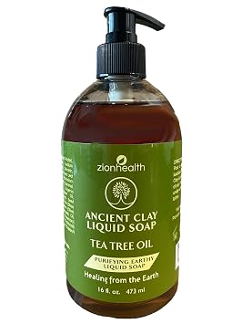 Adama Minerals Zion Health Ancient Clay Liquid Soap, Tea Tree Oil, 16 fl oz 473 ml