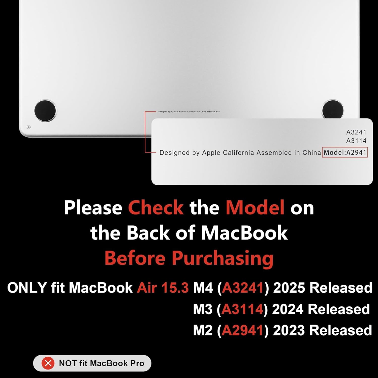 MEEgoodo for M5/M4/M3/M2 MacBook Air 15 inch Case 2026 2025 2024 2023, Glossy Case Fit Model(A3448/A3241/A3114/A2941), Cover for 15.3-inch Laptop with Keyboard & Webcam Cover & OTG Adapter, Deep Teal