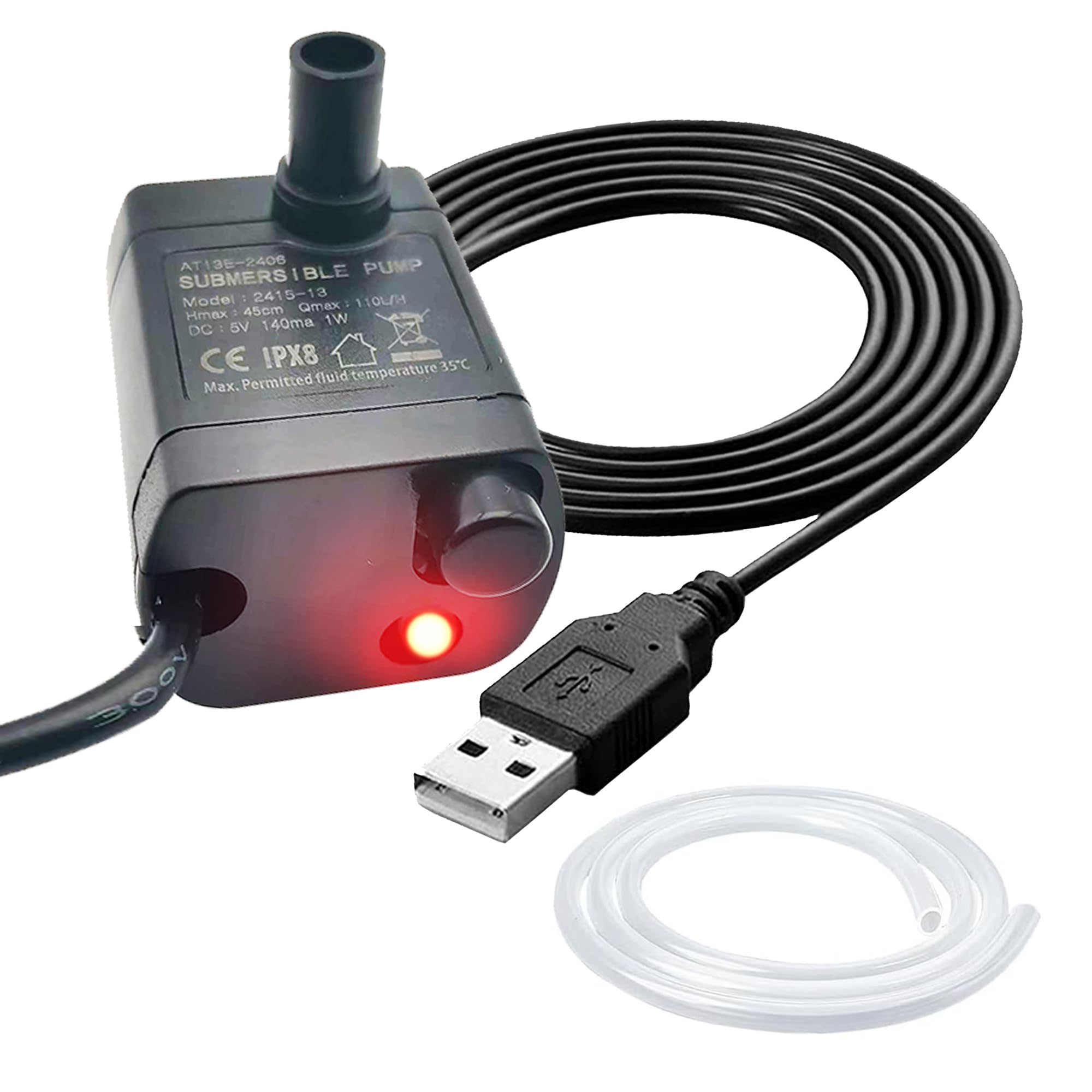 Amazon.com : URANT USB Mini Submersible Pump,1M Tube,DC 5V,0.7W
