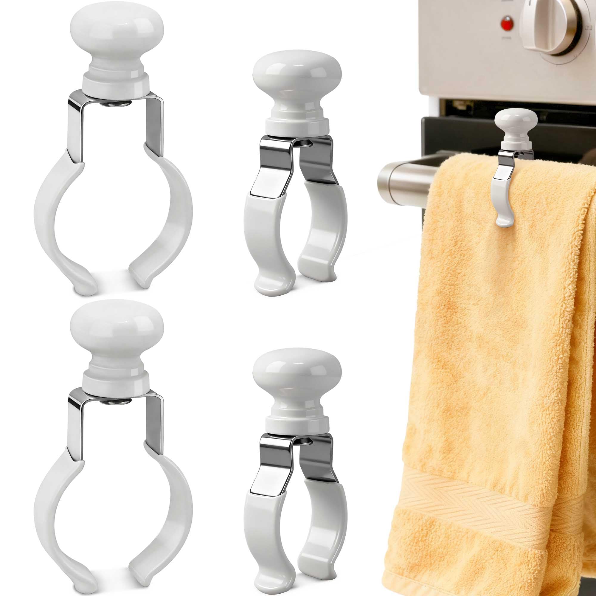 Metal Towel Clips with Wooden Handle - Kitchen & More -1 Metal Towel Clips with Wooden Handle - Kitchen & More -1
