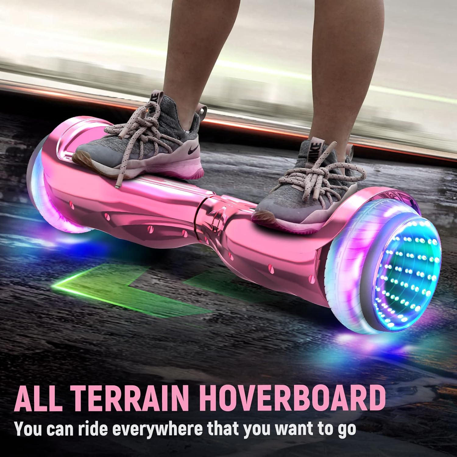 Creative Product SISIGAD All Terrain Hoverboard, with Bluetooth and Flash Wheel Self Balancing Scooter