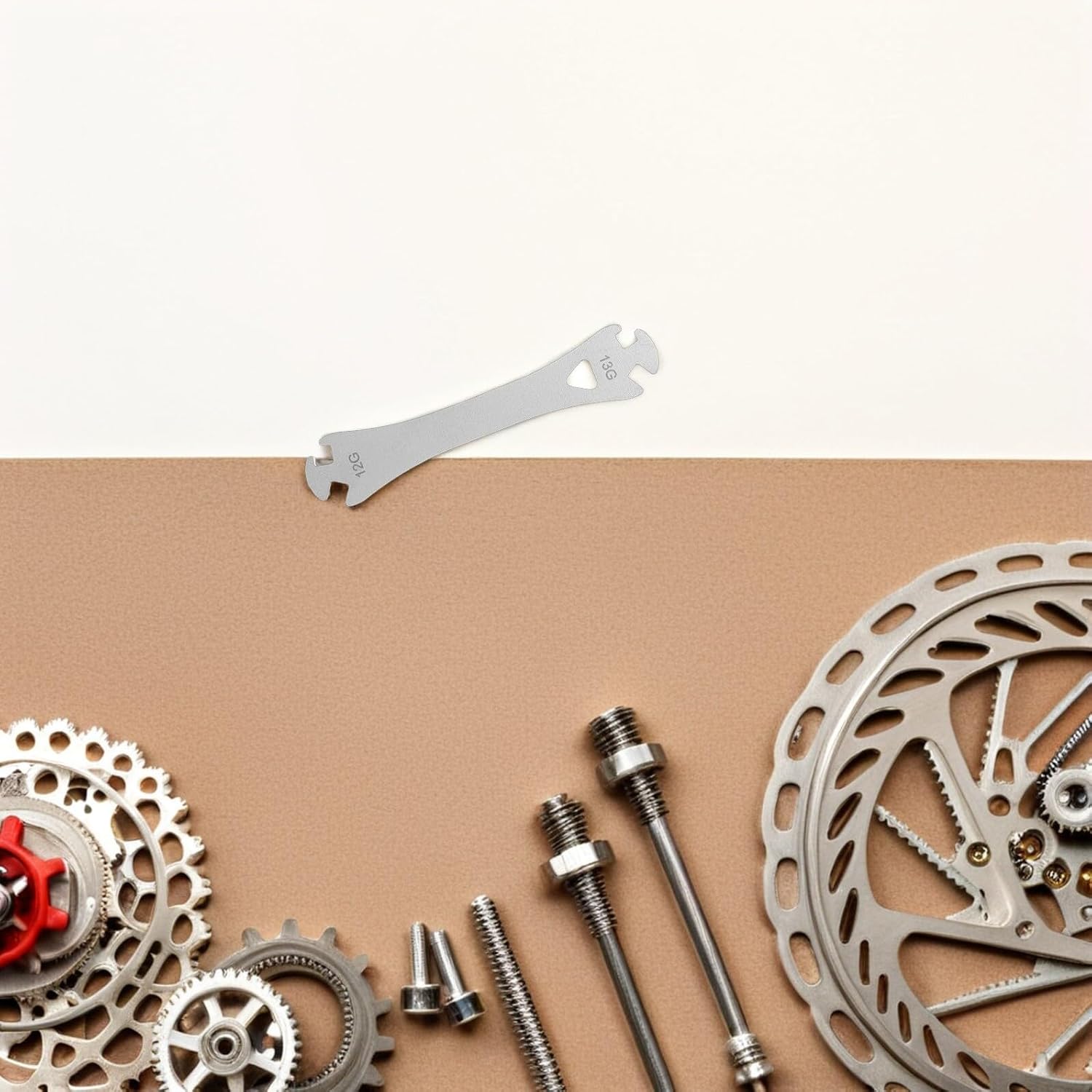 Didiseaon 2pcs Bike Spokes Wrench Bicycle Wheel Spanner Alloy Spoke Tension Tool for 12/13g Cycling Rim Truing and Repair Maintenance