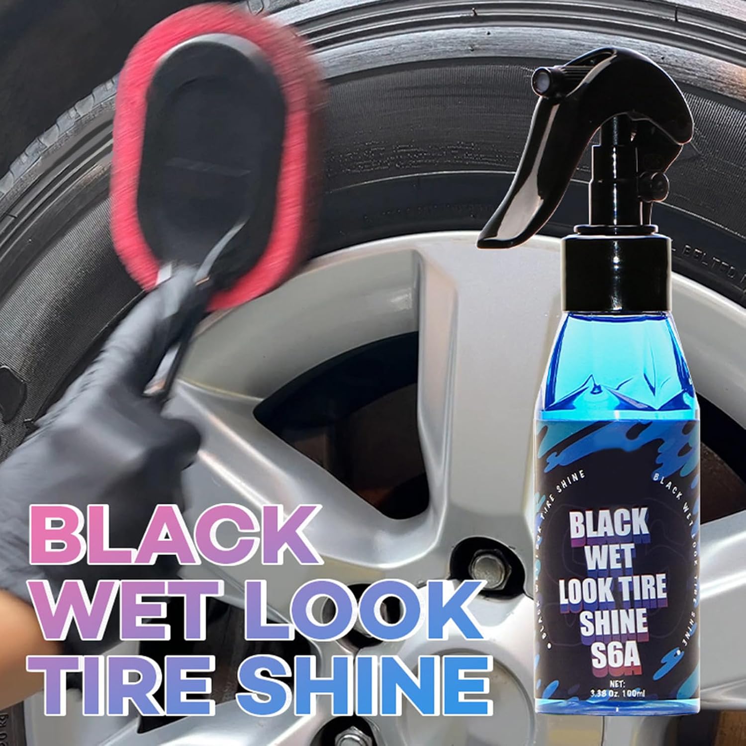 Car Tire Coating Agent Wheel Maintenance Dressing Sprayer Suitable For Enhanced Protections Against Aging Cracks Fading