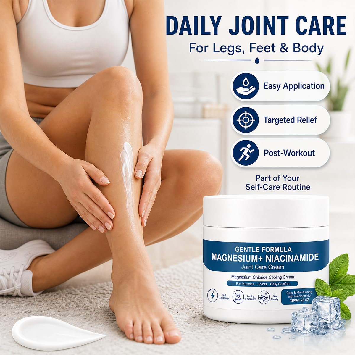 Magnesium Niacinamide Relief Cream, Cooling Body Cream, Fast Absorbing — Amazon image 6