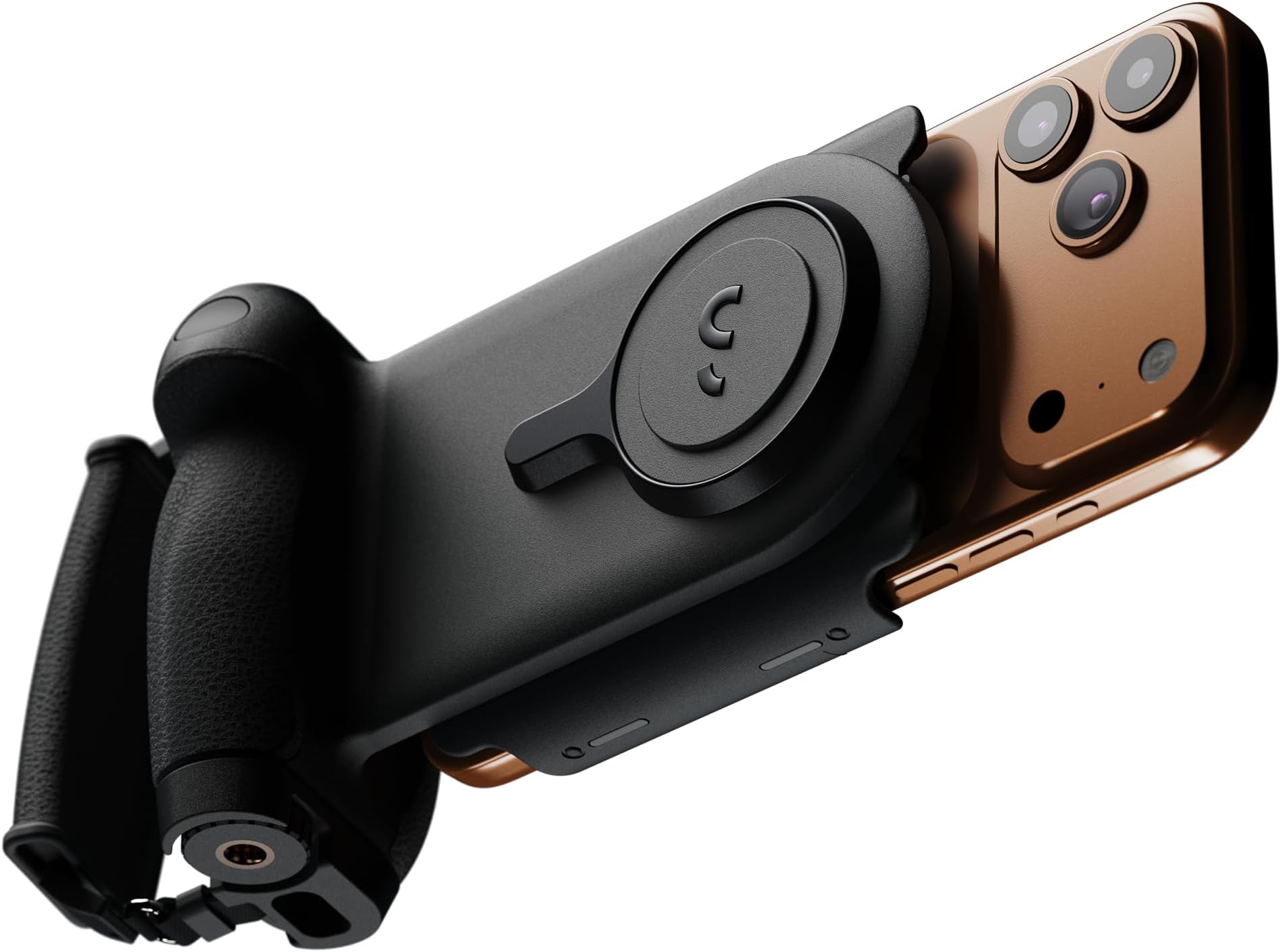 ProGrip Mobile Battery Grip, DSLR-Style Phone Camera Grip with Built-in Powerbank of Qi Charging, Ergonomic Handle with Wireless Shutter Button, Phone Stand Dock, Built-in Cold-Shoe & Tripod Mount