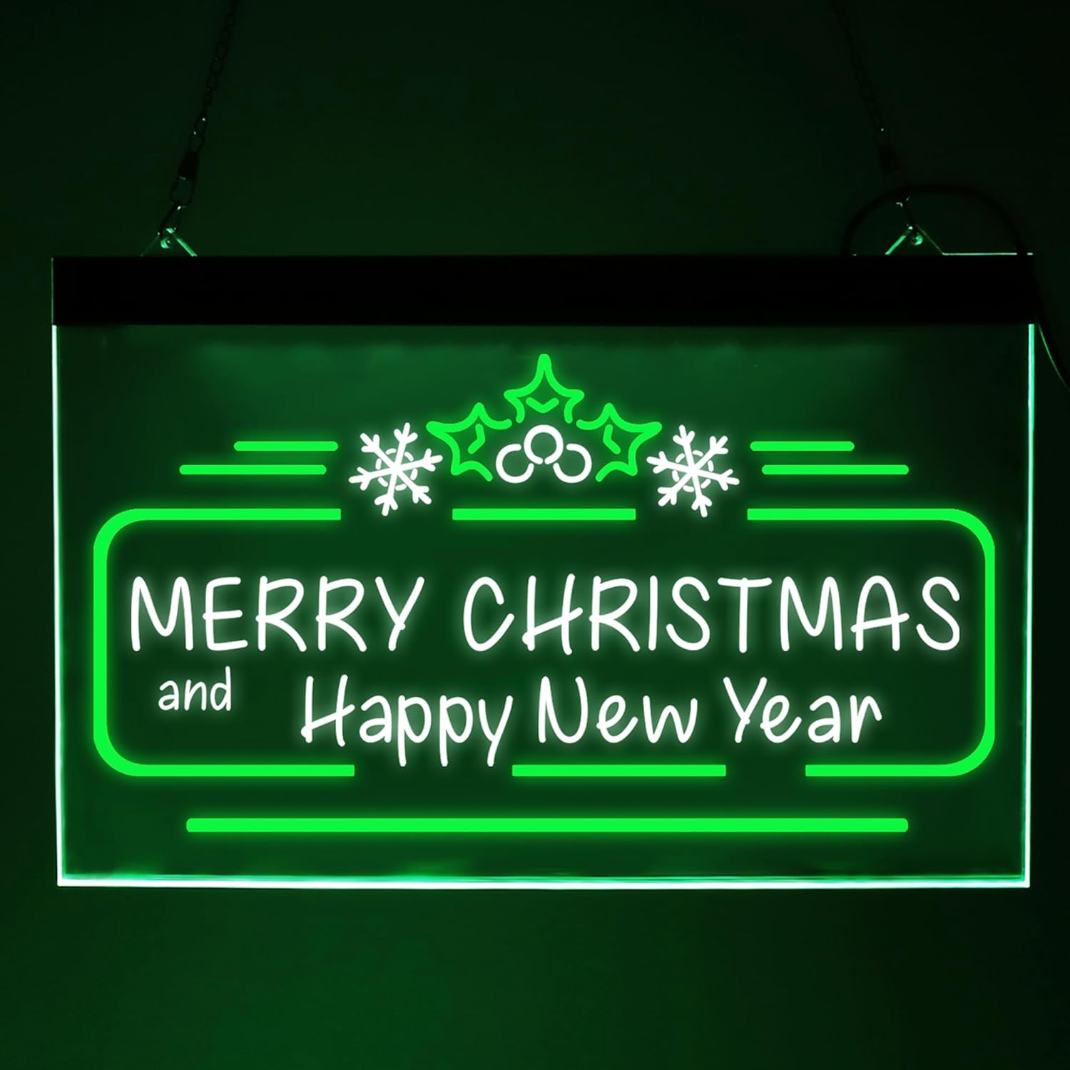Merry Christmas & Happy New Year Pine Cone Dual Color LED Neon Sign Custom Christmas Party LED Neon Light custom Christmas neon decor sign