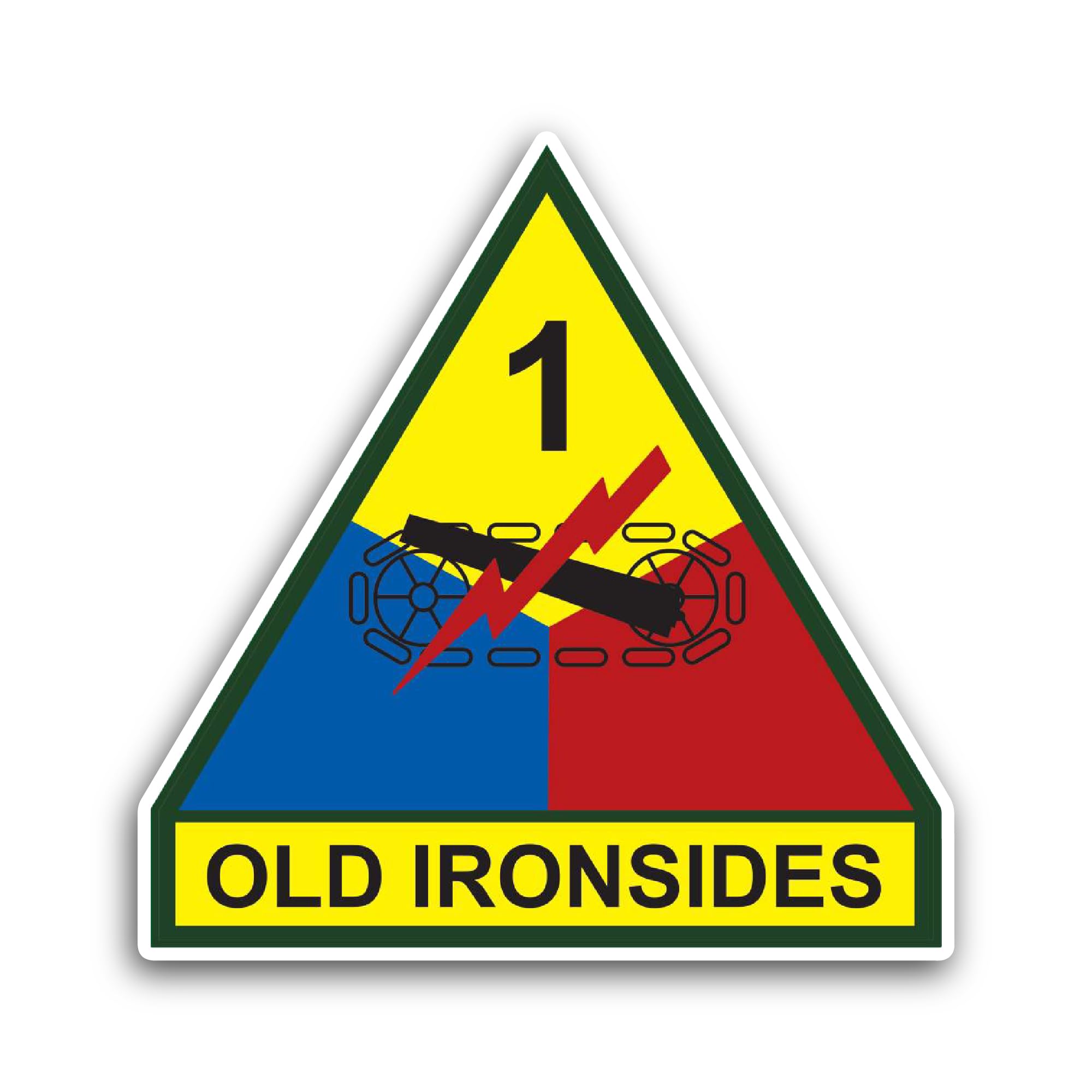 2 (Pieces) 3" and 5" Old Ironsides Sticker, Waterproof Vinyl Decals for Many Purpose Like Cars, Trucks, Laptops, Phones, Windows and More