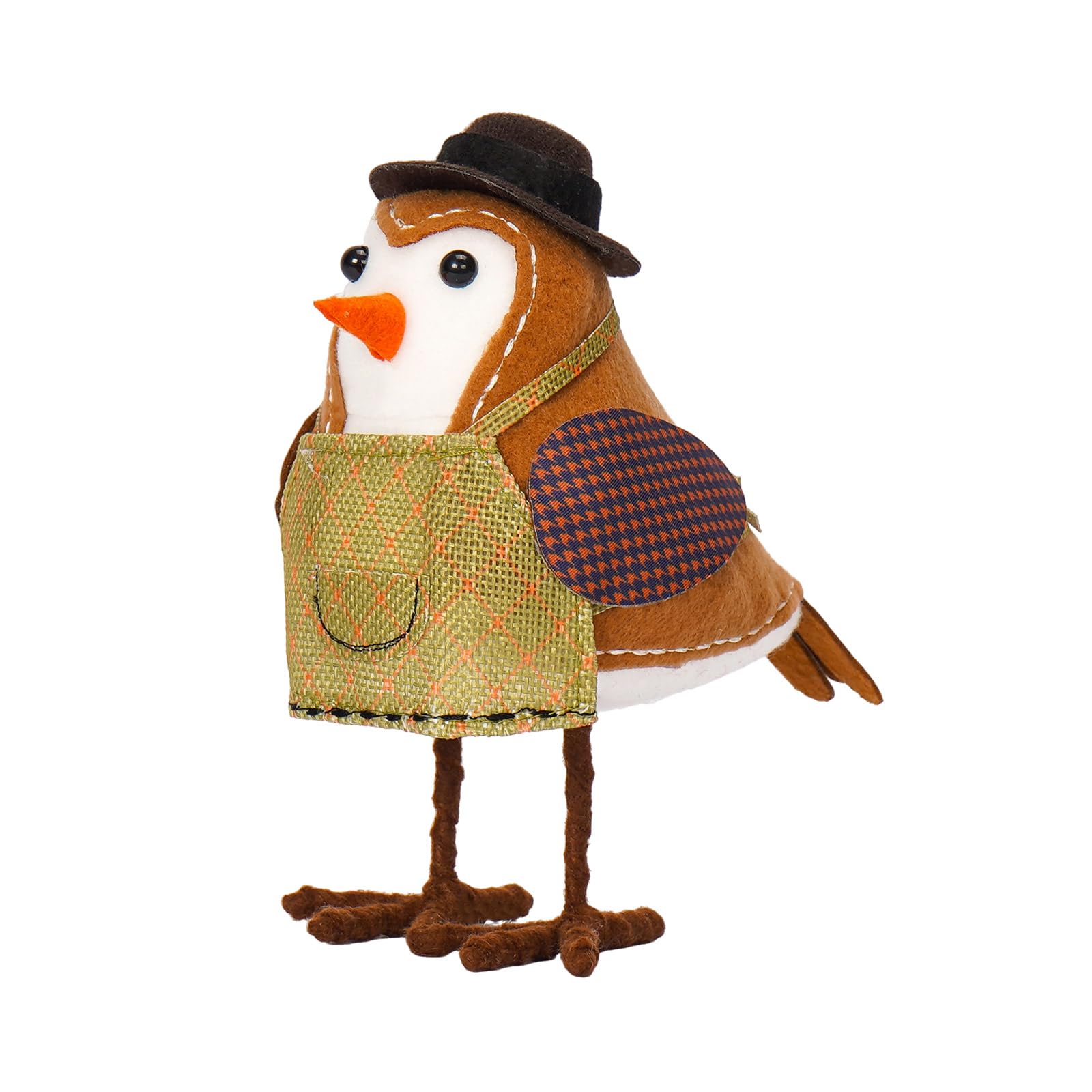 Nucelit Festival Bird Figurine with Hat Harvest Festival Bird Figure Bright Color Ornament for Decoration Seasonal Party Supplies