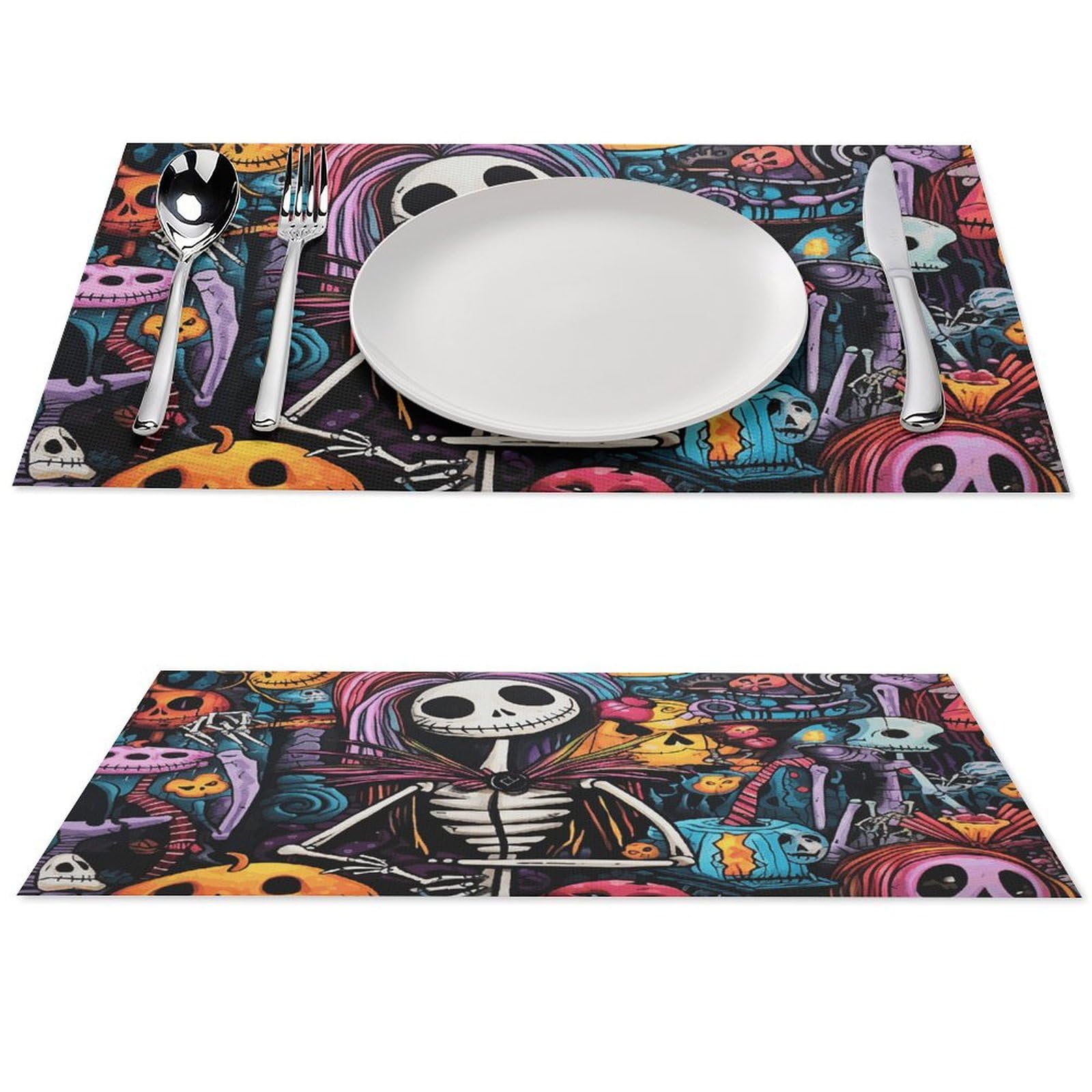 Set de table résistant à la chaleur et lavable en PVC tressé anti-rayures pour salle à manger