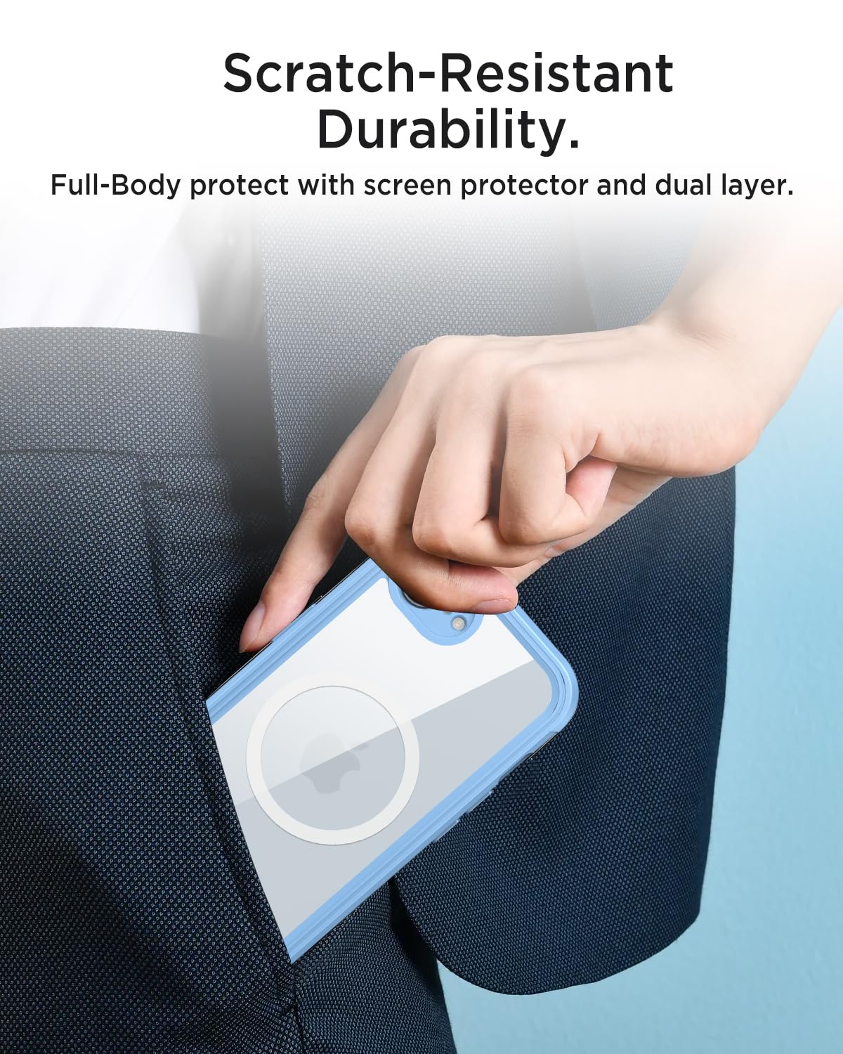 Custodia antiurto - Supporto anello metallico Nero per iPhone 16e - Italiano