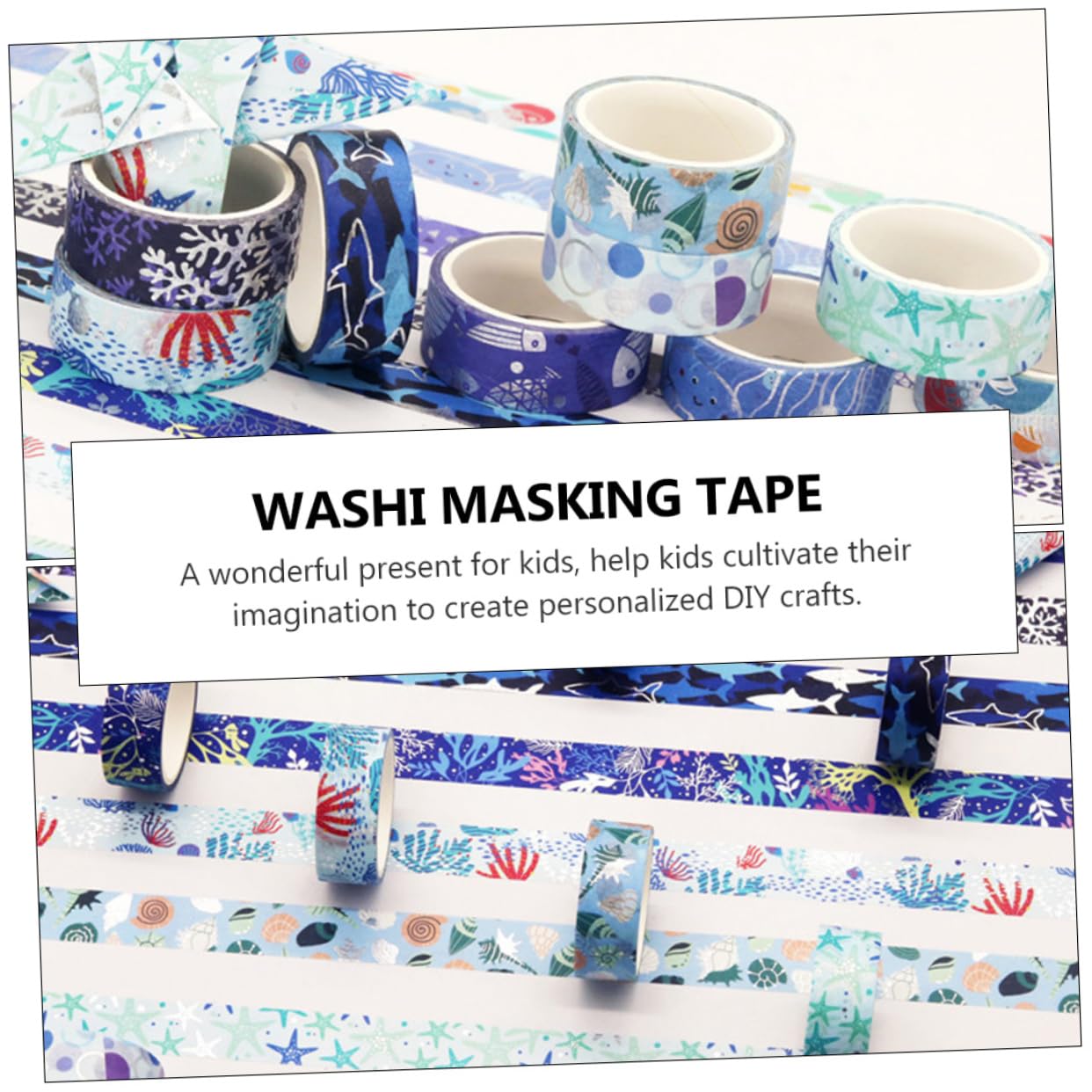 Lurrose 30rotoli Nastro Adesivo Decorativo Washi Confezione Da Ocean Series Per Fai Da Te Crafting e Decorazioni Artistiche