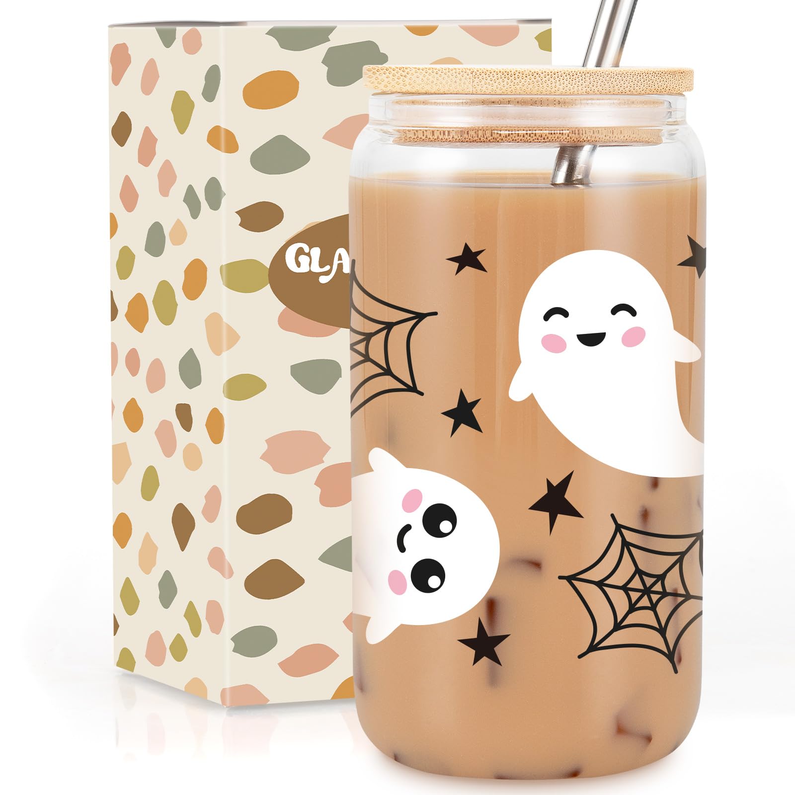 GSPY16oz Halloween Ghost Glass Cups