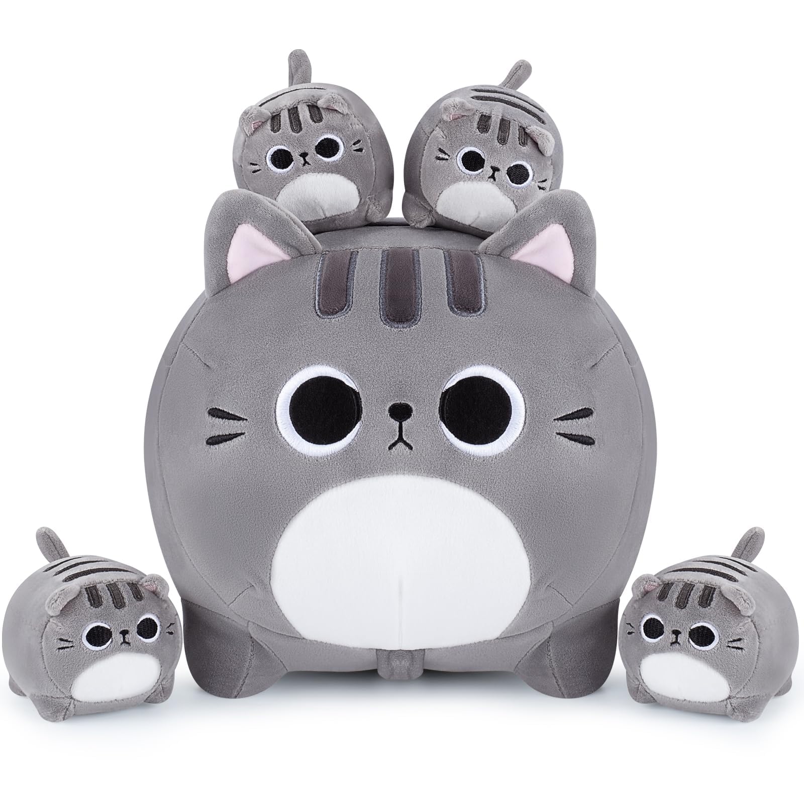 こねこのジュエル グレー マーブル ネコ ぬいぐるみ 50センチくらい