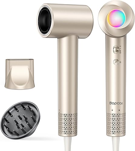 Secador de pelo iónico con difusor, secadora de alta velocidad de 160000 RPM, 500 millones de iones sin encrespamiento, secado rápido para mujeres,