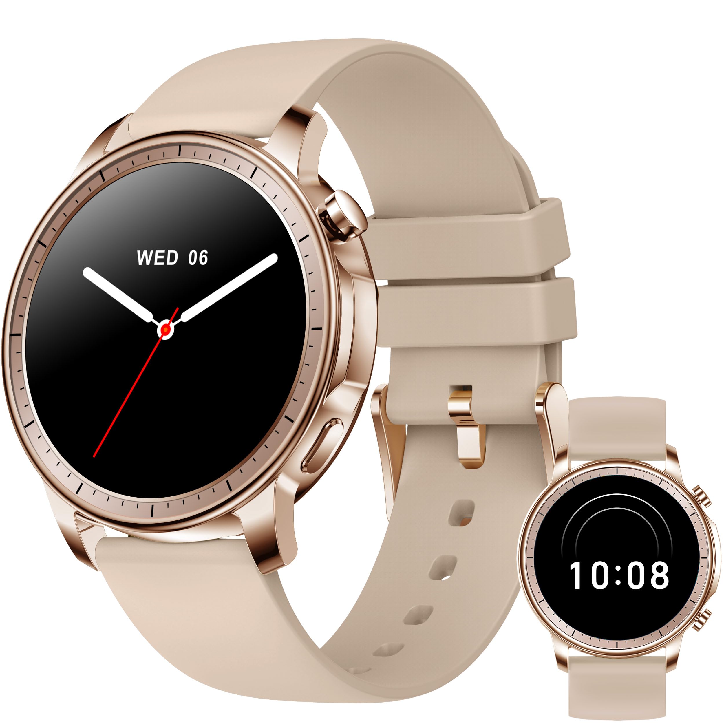 Amazon | MONOMAM CHIC スマートウォッチ レディース 小さめ iPhone