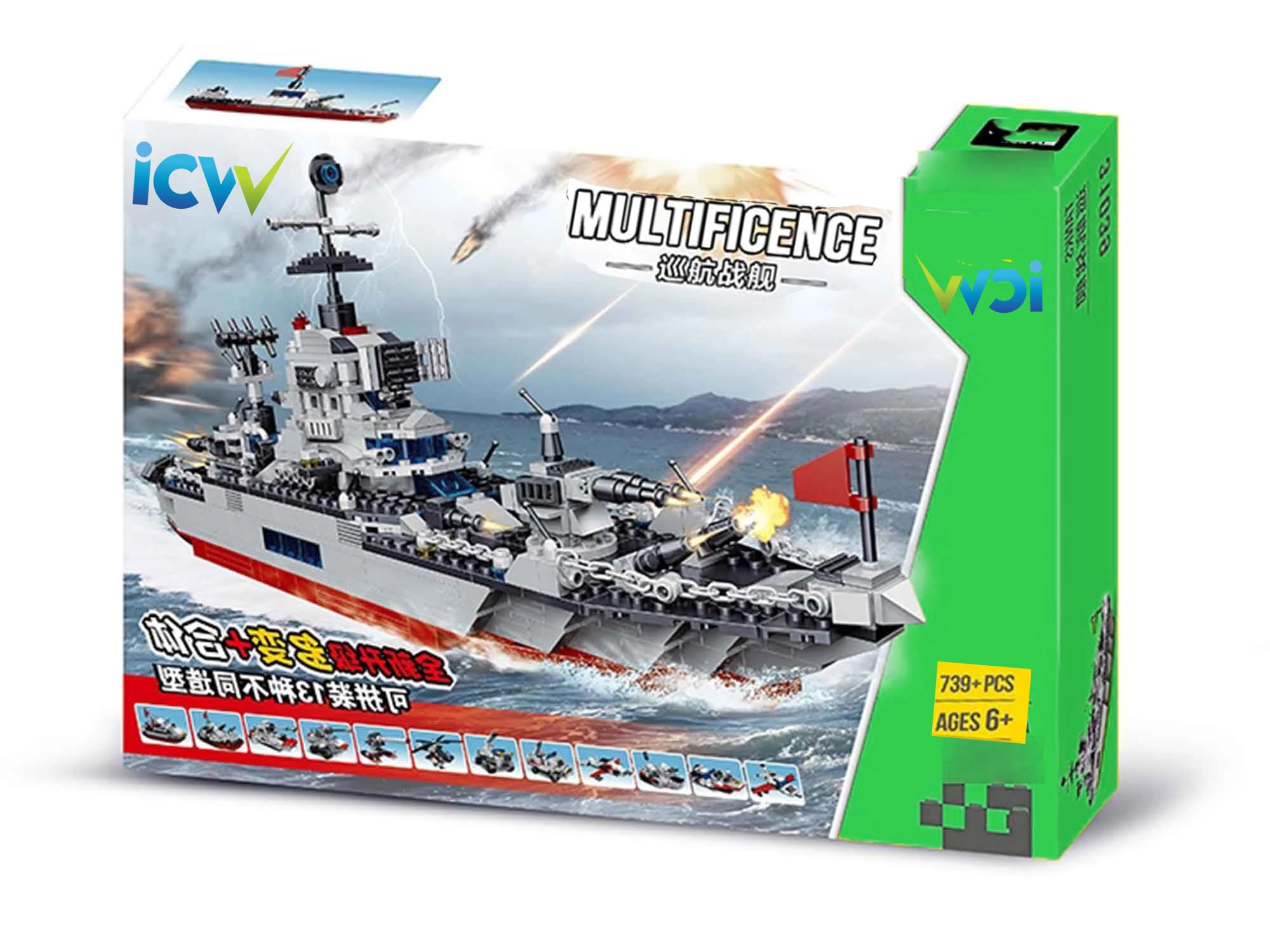 See full amazon price history chart for ICW Multifence Changeable 13 in 1 Warship Military Battle Navy Ship Cruise Weapon Building Blocks Bricks DIY Assemble Educational Toys Construction Set 739 pc (31039) ICW Multifence Changeable 13 in 1 Warship Military Battle Navy Ship Cruise Weapon Building Blocks Bricks DIY Assemble Educational Toys Construction Set 739 pc (31039) (B0D1YKY6XB) Amazon Price History, Amazon Price Tracker