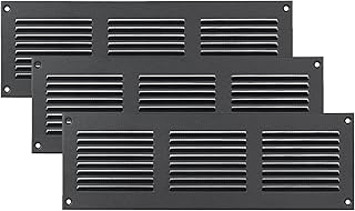 Vent Systems 12" x 4" Inch (Overall) Scratch Resistant Anthracite Metal Vent Cover