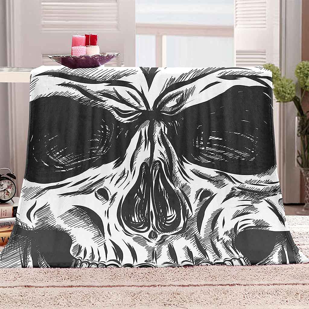 Plaid crâne d'art pour des soirées cocooning chaleureuses dans votre canapé
