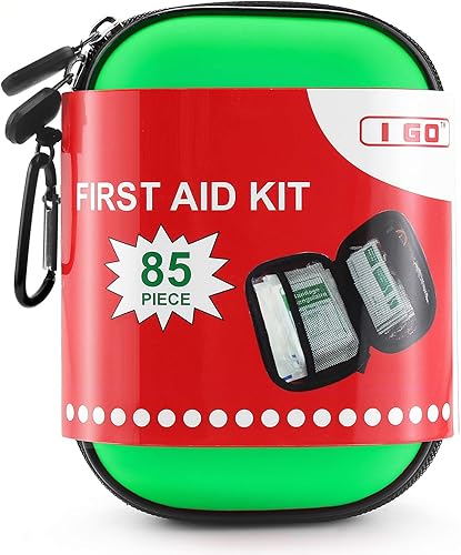 Miniatura 11 de I GO Kit de primeros auxilios compacto de 85 piezas, pequeño kit de supervivencia de emergencia personal para viajes, senderismo, camping,