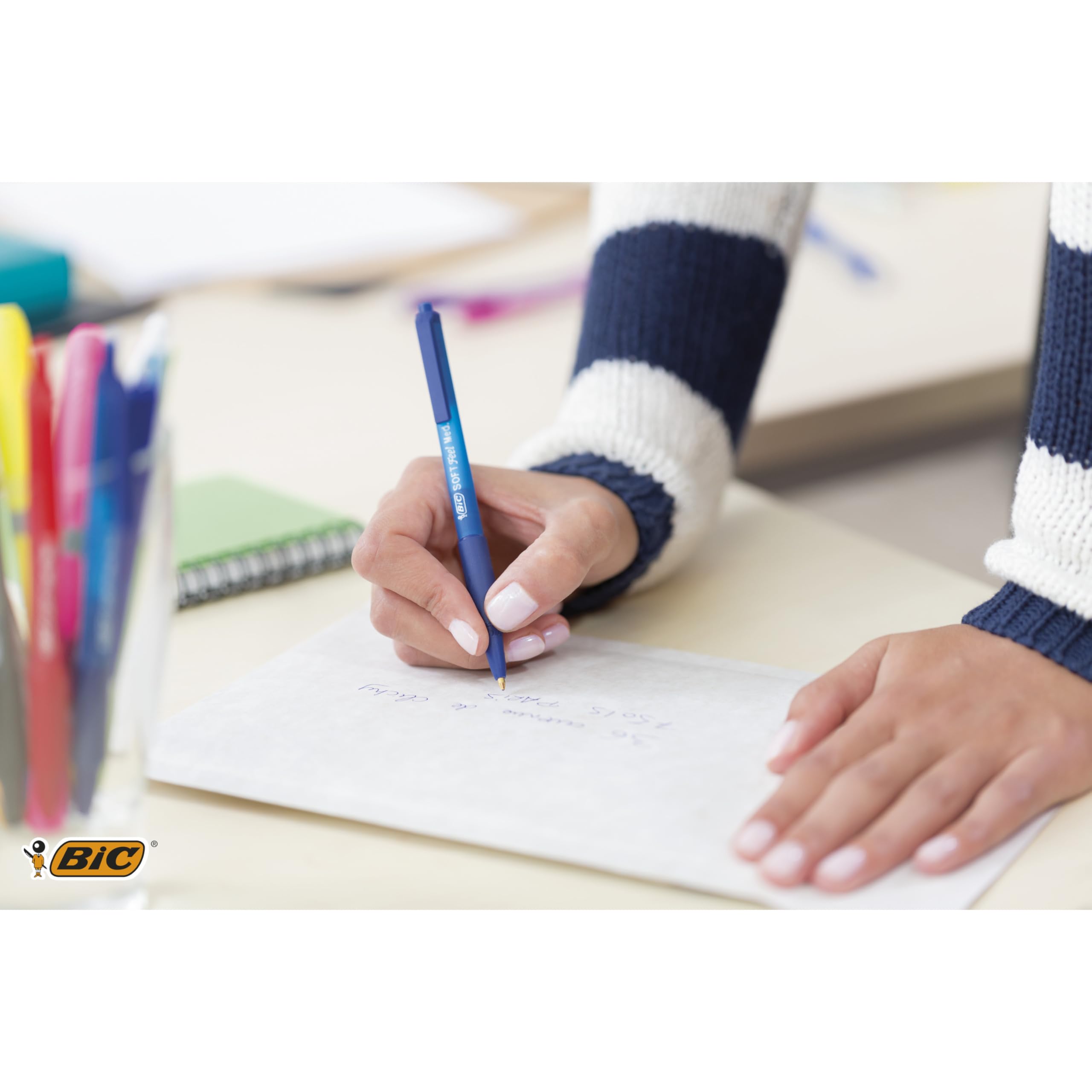 Bic Soft Feel 8373971 Długopisy, Czarny, 12 szt.