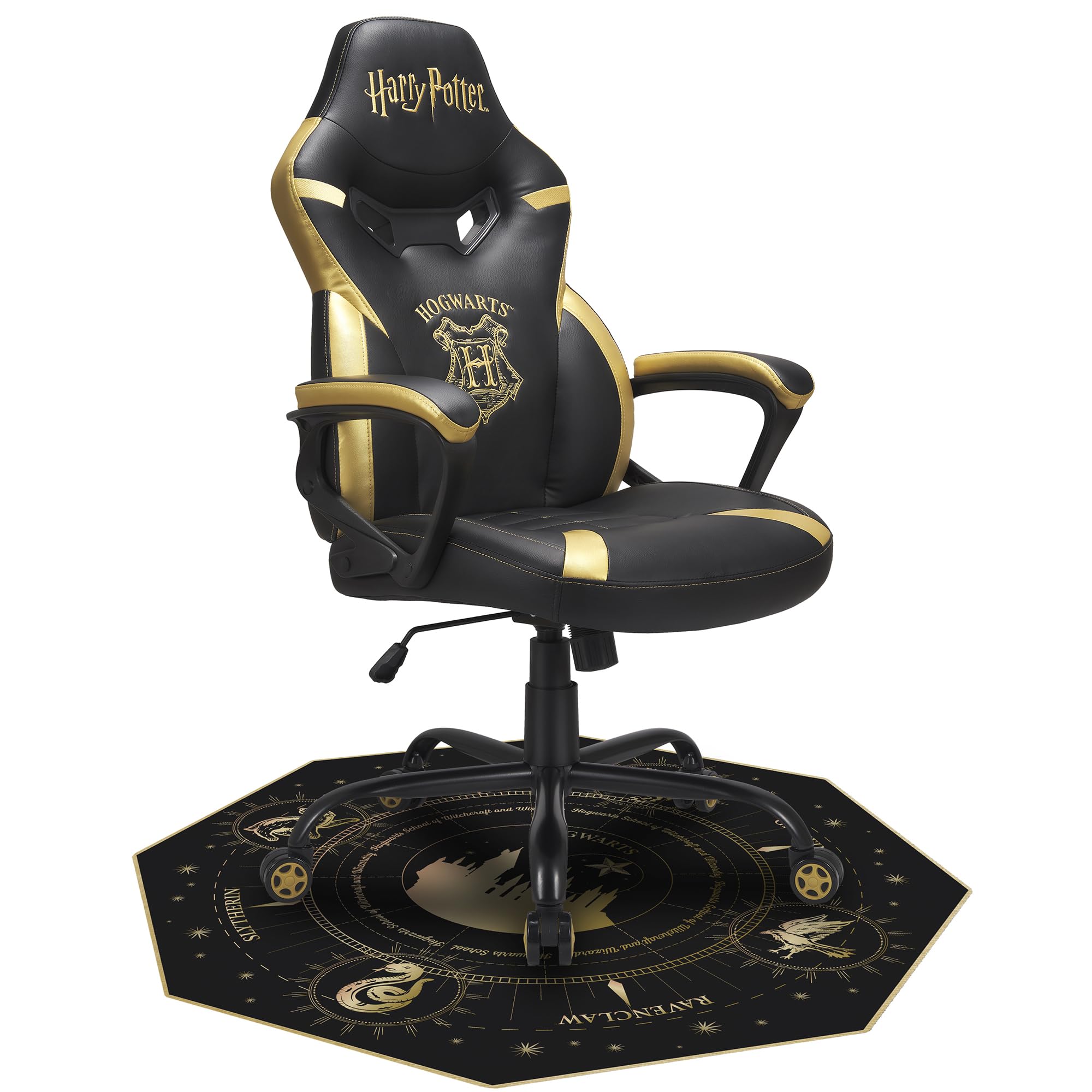 Subsonic - Alfombrilla para Gaming Harry Potter 100 x 100 cm - Antideslizante para sillas de Oficina - Alfombrilla Protectora para Suelos y Parqués para Habitaciones de Gamers - Fácil de Limpiar | Licencia oficial. Alfombra de protección de suelo y parque