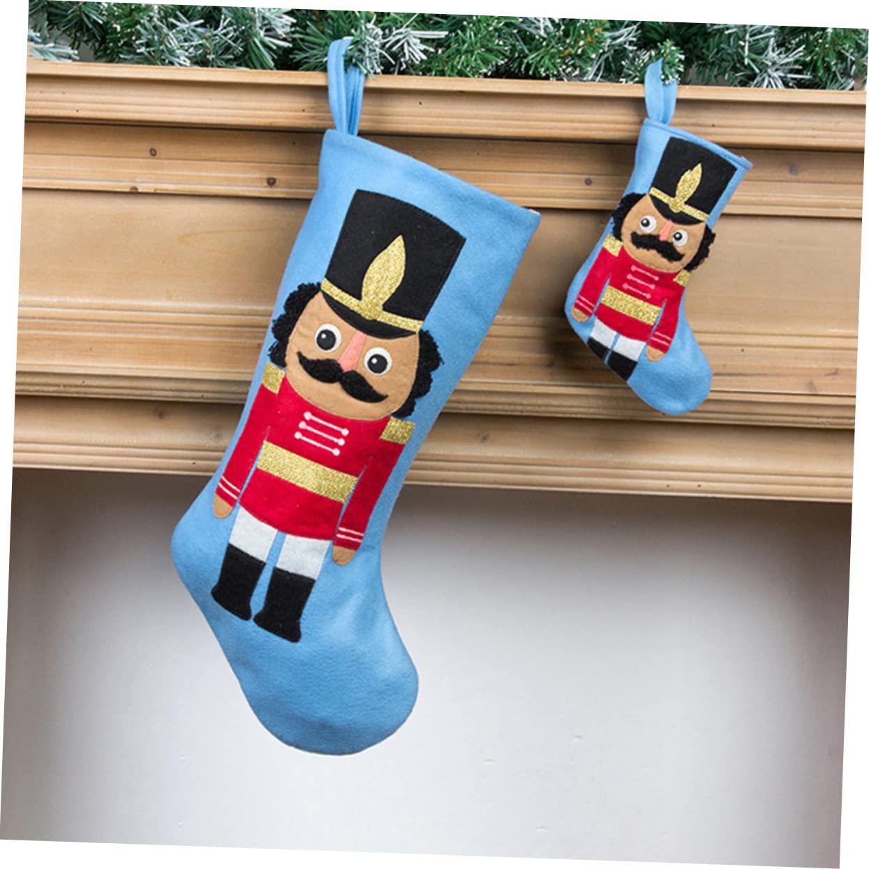 TOPBATHY 6 STK Soldat Weihnachtsstrumpf Familienweihnachtsstrümpfe Weihnachtstüten Weihnachtsdekorationen Weihnachtssocken Christbaumschmuck Weihnachtsfeier Sockenanhänger Filzstoff