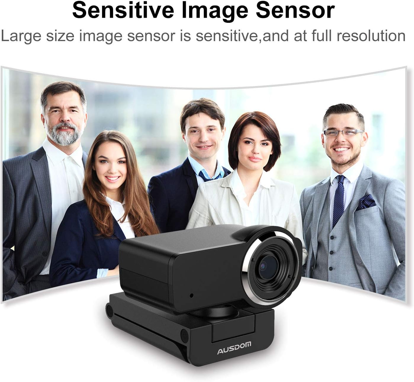 AUSDOM HD Webcam 1080P with Microphone, USB Computer Web Camera, OBS Live Streaming Webcam, Widescreen Video Camera for Calling & Recording,Laptop Desktop Webcam for YouTube Xsplit Mixer Skype Twitch