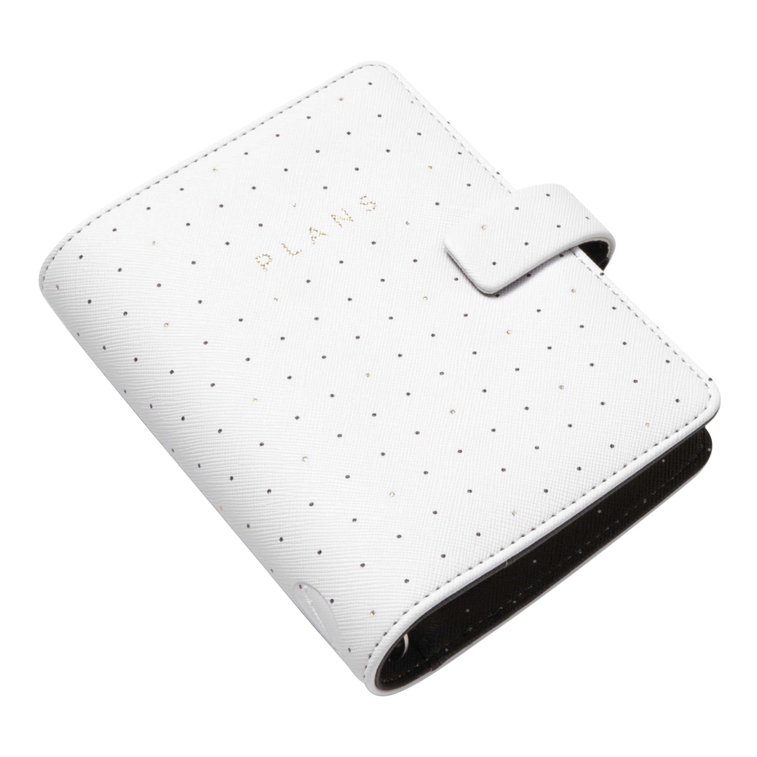 Filofax Moonlight C022650 - Organizer tascabile, effetto pelle, dettagli dorati, sei anelli, visualizzazione settimanale, multilingue
