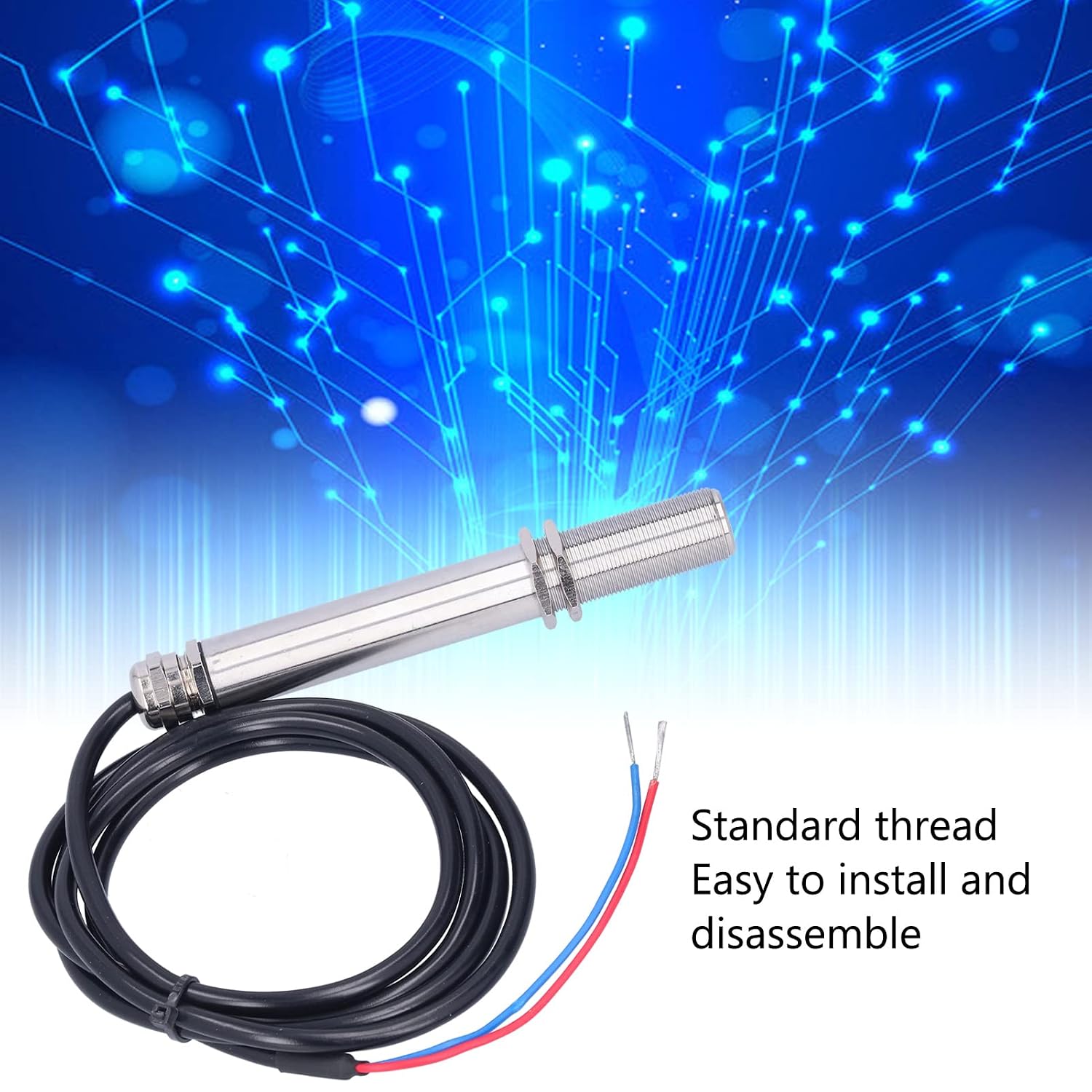 Stainless Steel Thermometer Probe, Infrared Temperature Sensor, Thermometer, Pre Wired Temperature Probe for, Industrial Temperature Sensors (500-1400℃)