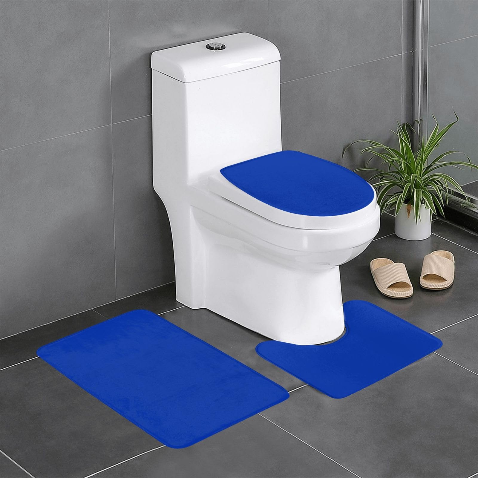 Tapis de sol de salle de bain WHJSSF bleu roi de qualité