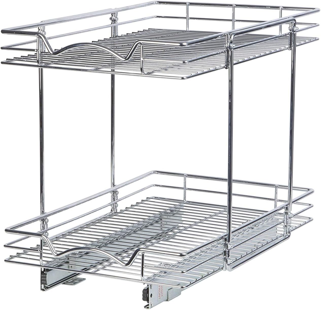 Hold N’ Storage 2 Tier Pull Out Cabinet Organizer Shelves – Heavy Duty Metal with Lifetime Limited Warranty -15"W x 21"D x 17-3/4"H 15" Inch - Unified Pull-Out