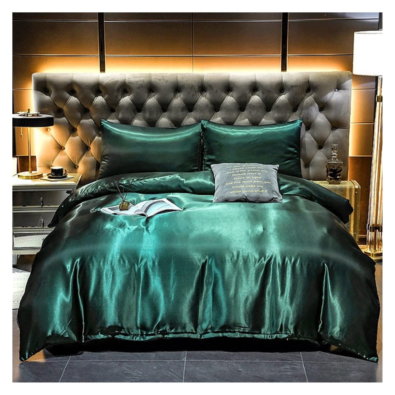 Housse de couette 100% satin de luxe pour lit king et queen size