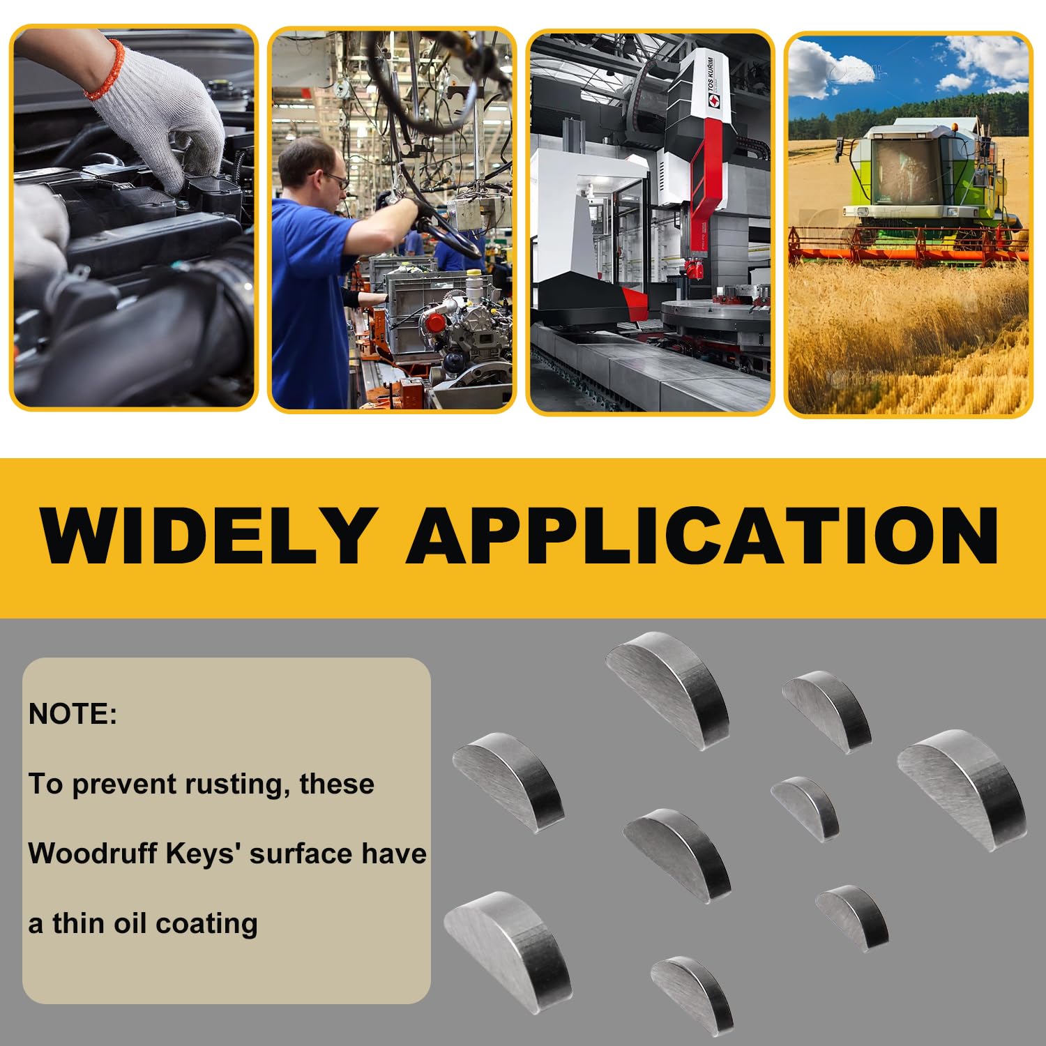 Juego De 80 Llaves De Woodruff De Acero Inoxidable - Varios Tamaños, Con Caja De Almacenamiento