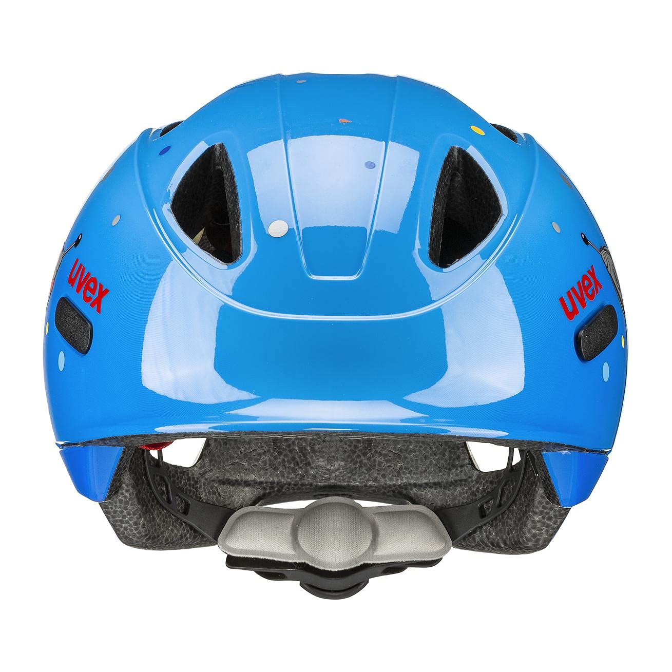 uvex oyo style - lekki kask rowerowy dla dzieci - indywidualna regulacja wielkości - możliwość zainstalowania światła LED - blue rocket - 50-54 cm