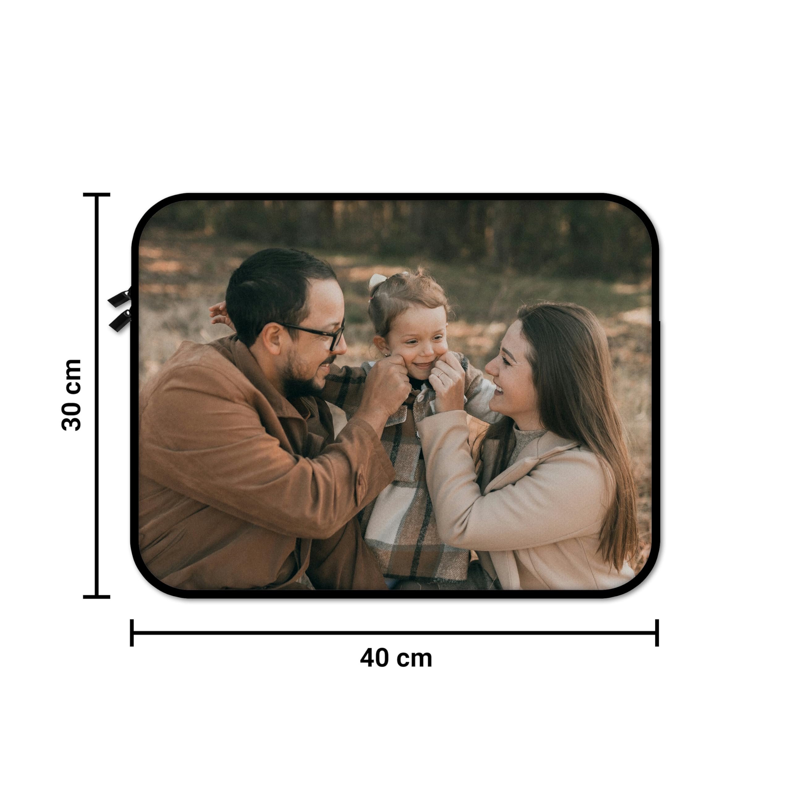 PhotoFancy® – Personalisierte Laptoptasche mit Foto bedrucken – Neopren Notebook Hülle selbst gestalten – Laptop Sleeve in 3 Größen