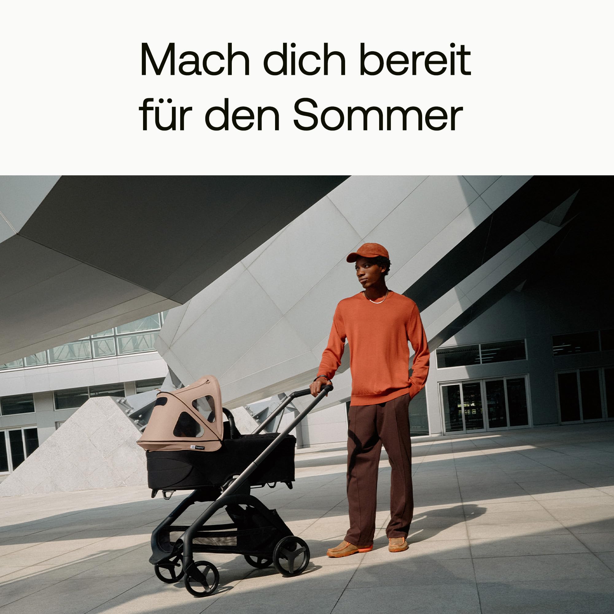 Bugaboo Dragonfly Sonnendach mit Lüftungsfenstern, ausziehbar, wasserabweisend, Forest Green