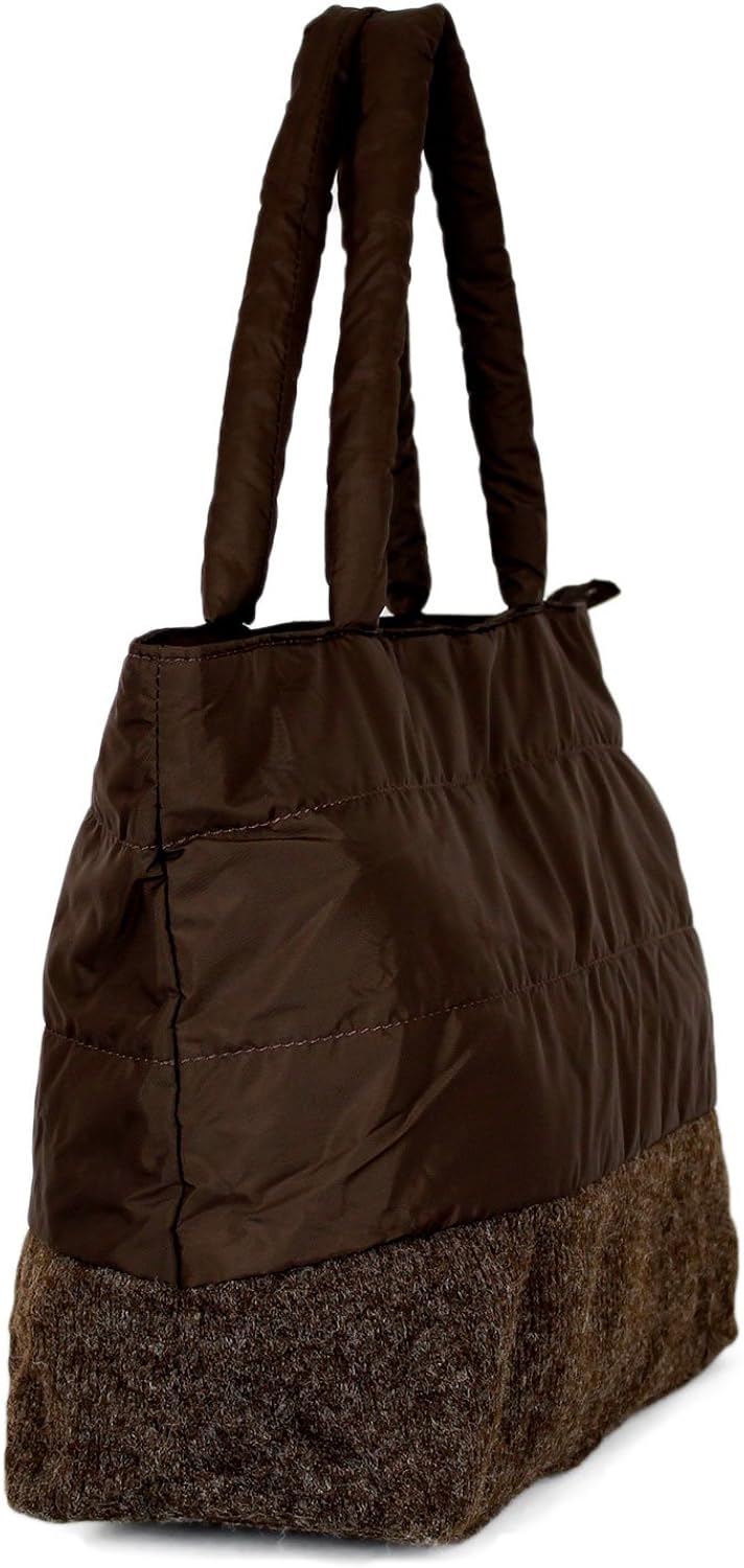 Amazon ビーフィールド B Field ナイロンxニット 横型トート Ho 3667 チョコ B Field ビー フィールド トートバッグ