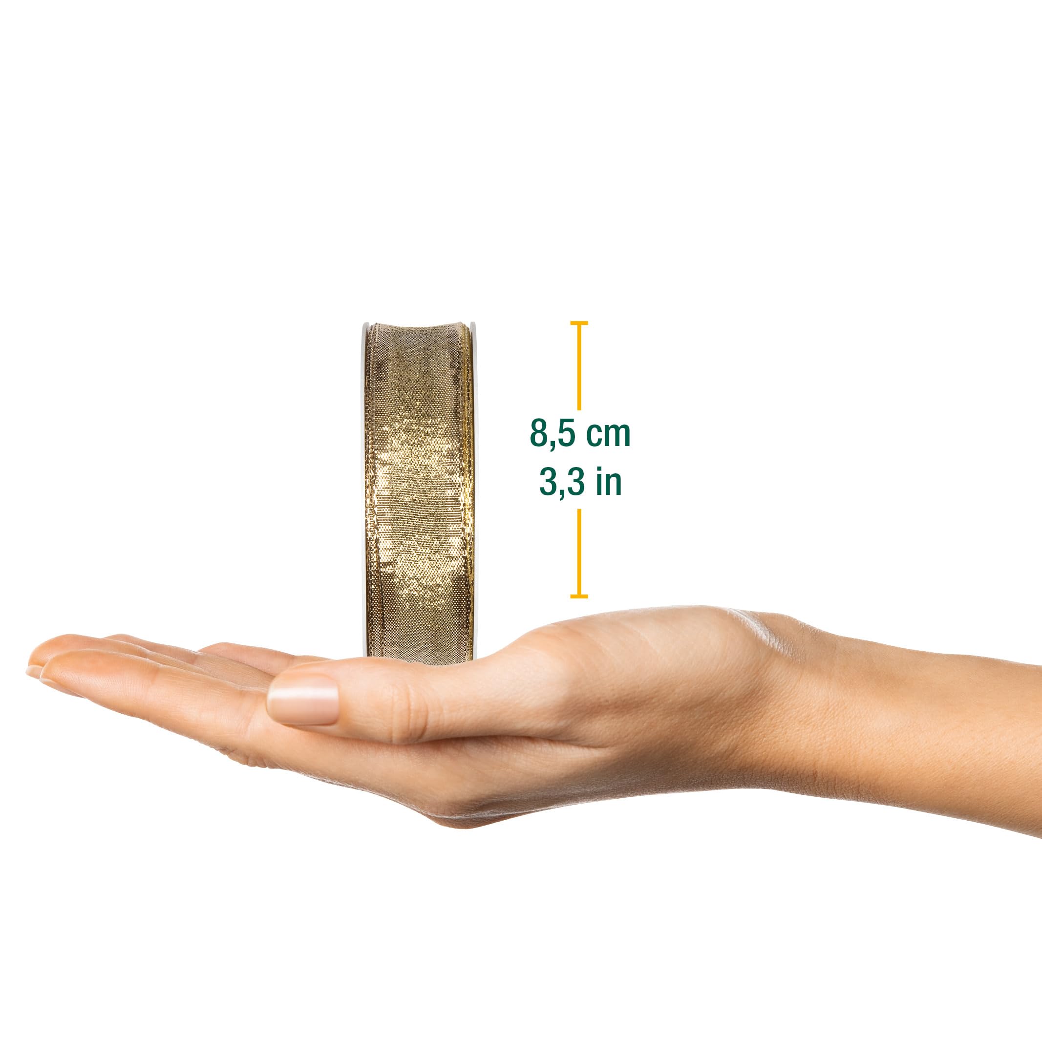 Halbach Seidenbänder Nastro regalo di alta qualità con bordo metallico, larghezza 25 mm, lunghezza 25 m, certificato Öko-Tex 100, nastro in taffettà, prodotto in Germania, colore: berry