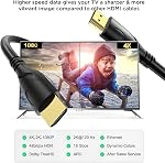 4K HDMI Cable 25ft Ultra High Speed HDMI 2.0 Cord 4K@60Hz 18gbps, Gold Plated Connector,Ethernet Audio Video Return,Compatible for 1080p 3D HDTV PC Xbox Arc Laptop PS3/4/5/9 etc