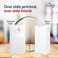 Vista 4 de Duro 8# Bolsas de almuerzo de papel blanco, 500 unidades, bolsas de papel blanco a granel para pan, bagel, delicatessen y restaurante, comida