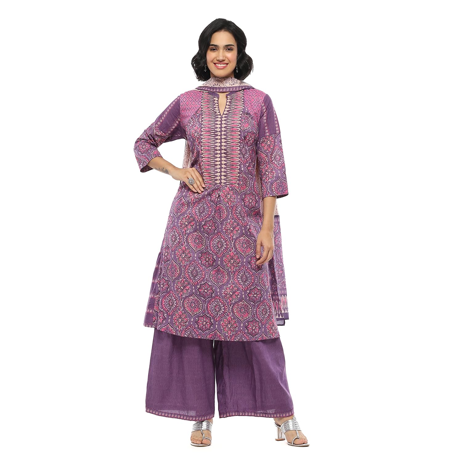 biba Women Cotton Printed A-Line Suit Set-picture-36