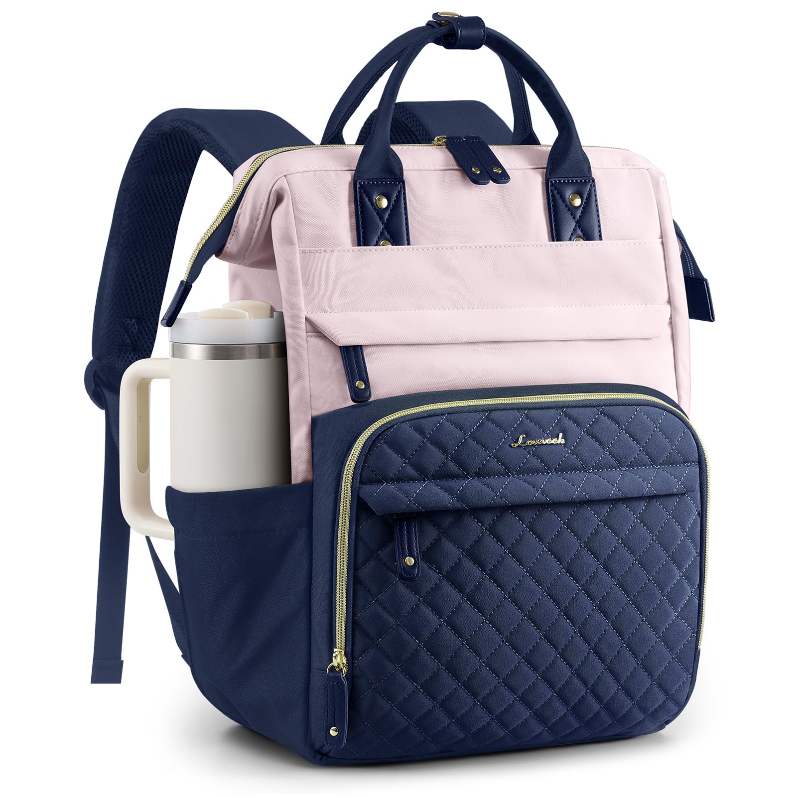 LOVEVOOK Laptop Backpack Women Quilted Teacher Nurse Work Backpack Purse