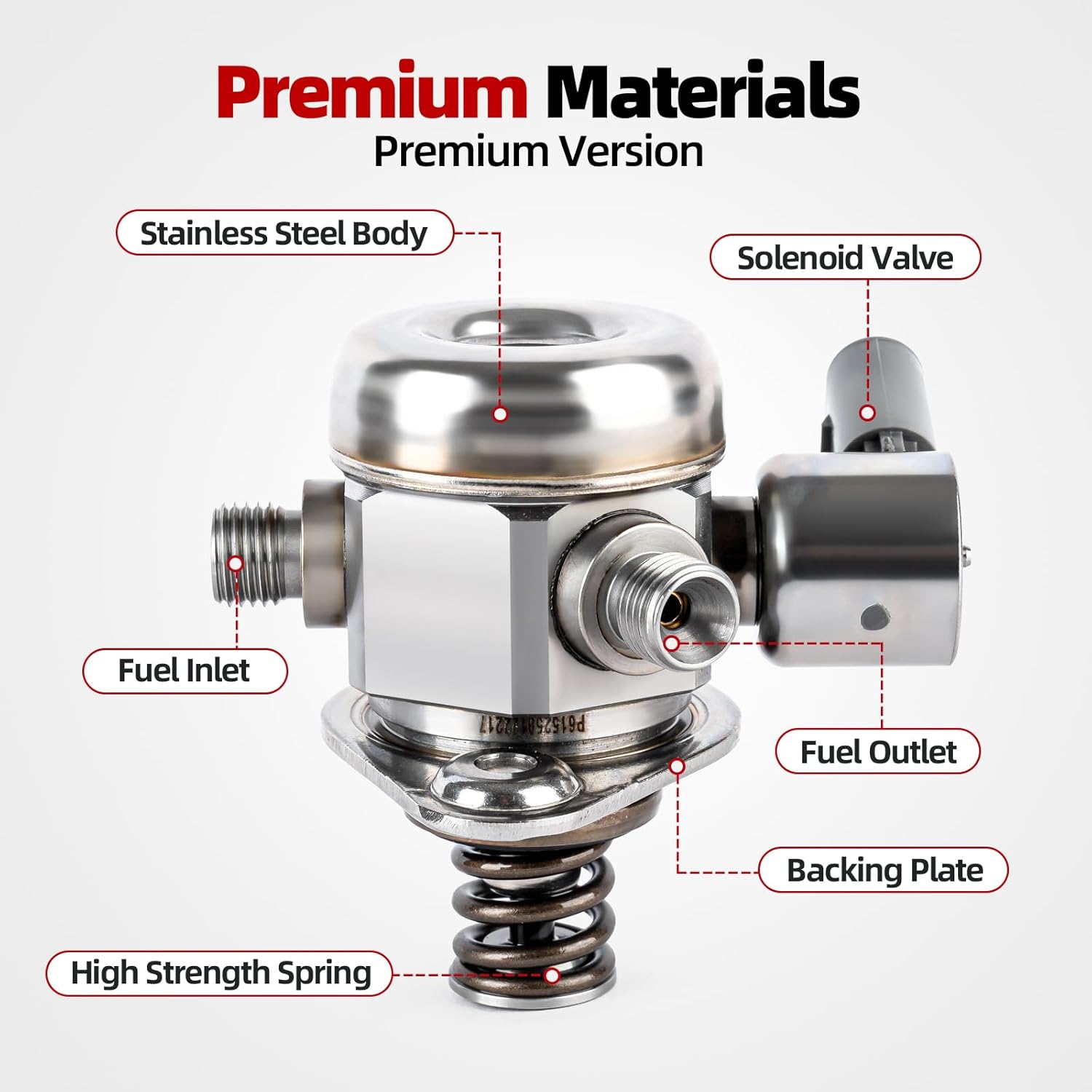 High Pressure Fuel Pump Compatible with BMW X5, X6, 550i, 550i GT, 650i, 650i xDrive, 750i, 750i xDrive, 750Li, 750Li xDrive, Alpina B6 B7 2008-2015 V8 4.4L