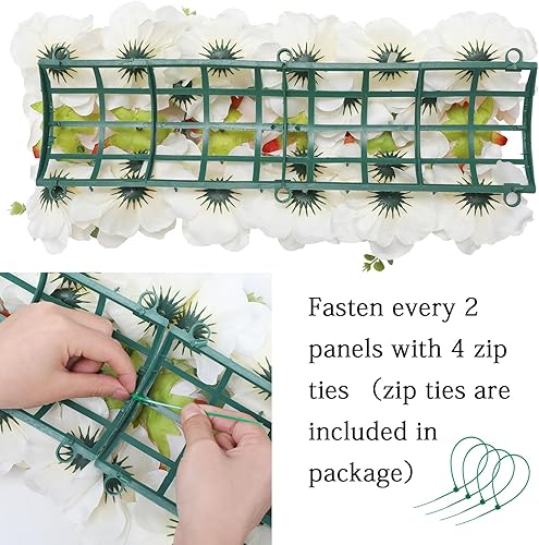 Miniatura 5 de Garisey Mesa de comedor de boda, centro de mesa, 6 piezas, camino de mesa, decoración de plomo, rosa artificial para mesas, decoración de mesas,