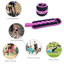 Ankle/Wrist Weights for Women, Men, Kids - Arm Leg Weights Set with Adjustable Strap - Running, Jogging, Gymnastic, Physical Therapy, Fitness - Choice of 1 lb 2 lbs 3 lbs 4 lbs 6 lbs 8 lbs 10 lbs