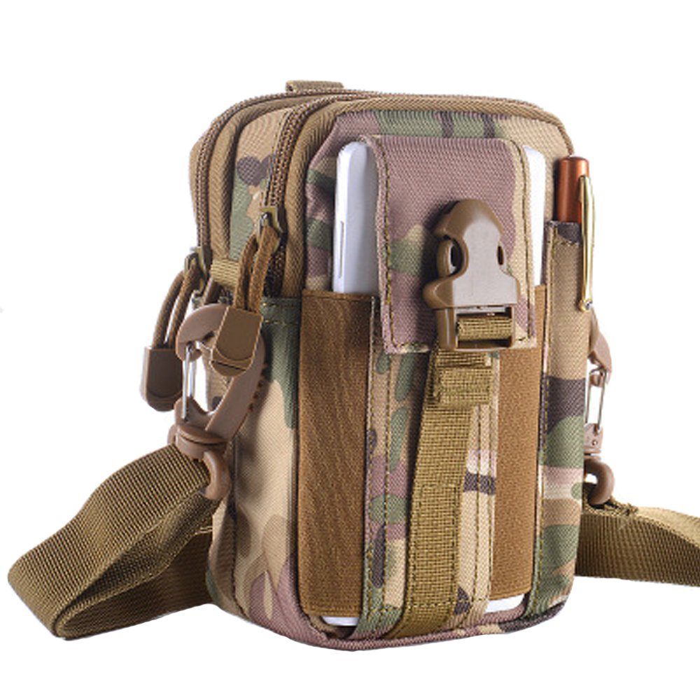 FiveloveTwo Small Hiking Waistpacks Multi-Purpose Poly Tool Holder EDC Pouch Waist Bag Military Nylon Utility Tactical Molle Pack Camping Pouch