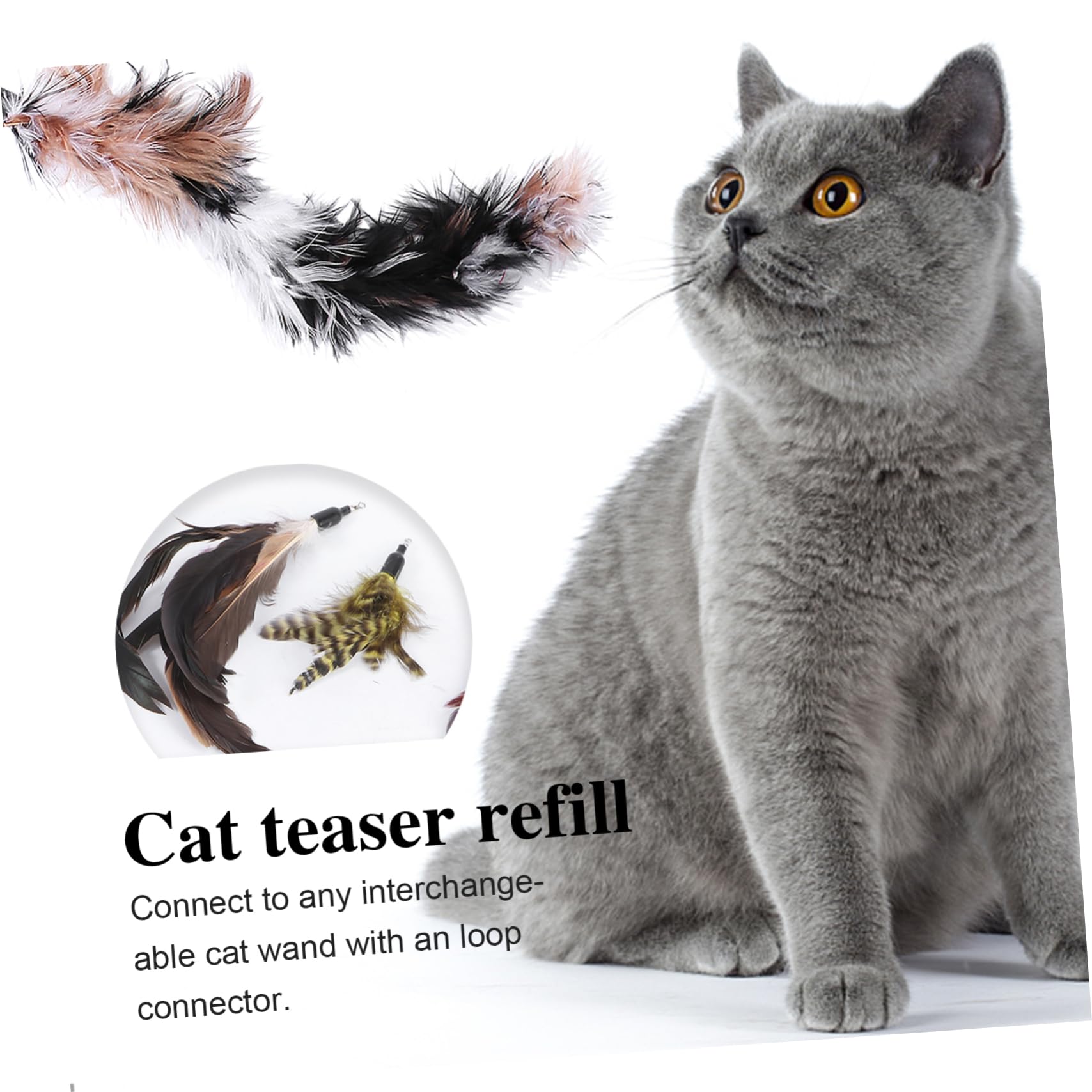 Lot De 3 Jouets De Rechange Interchangeables pour Chat pour des Heures De Jeu 6 Pièces X 3 Couleurs Aléatoires