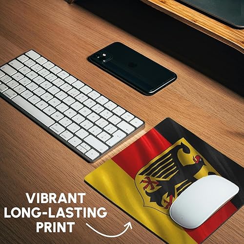 Miniatura 6 de 3dRose Bandera de Alemania con escudo de armas - Mouse Pad, 8 por 8 pulgadas (mp_171864_1)